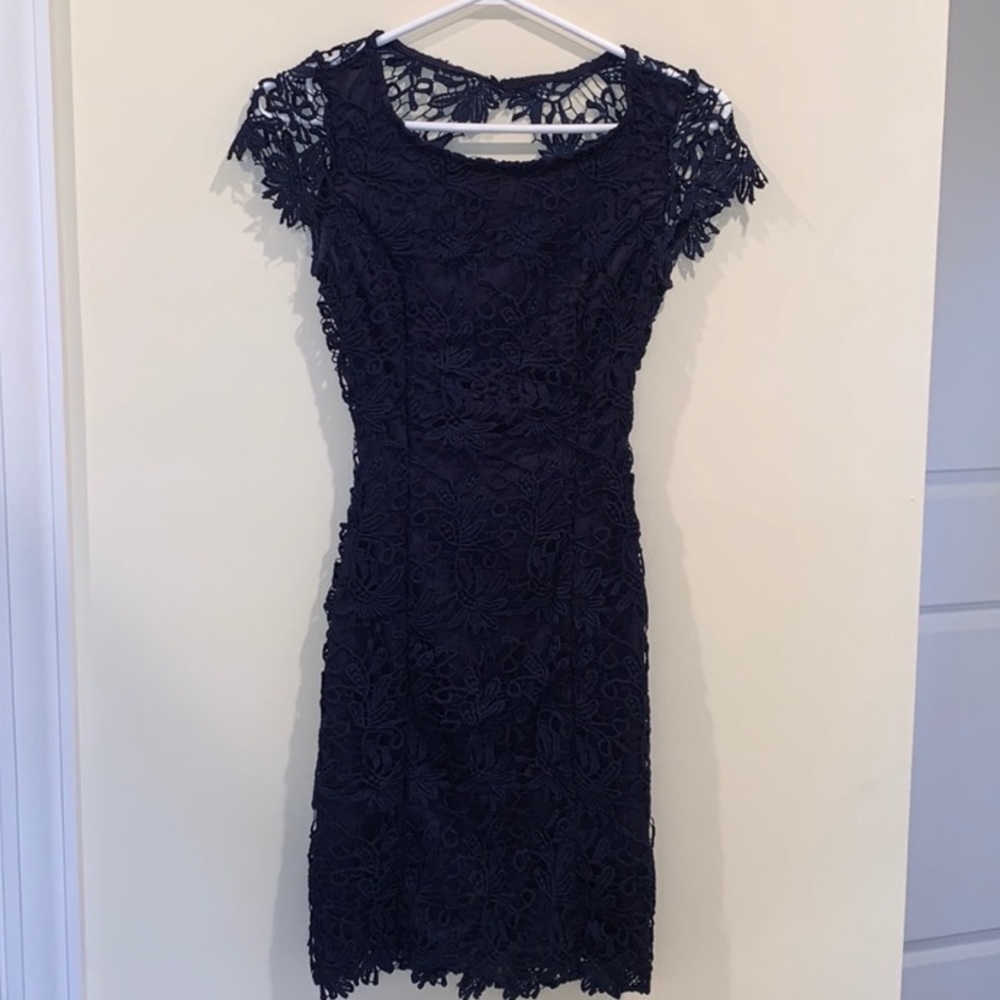 Navy Lace Lulus Dress